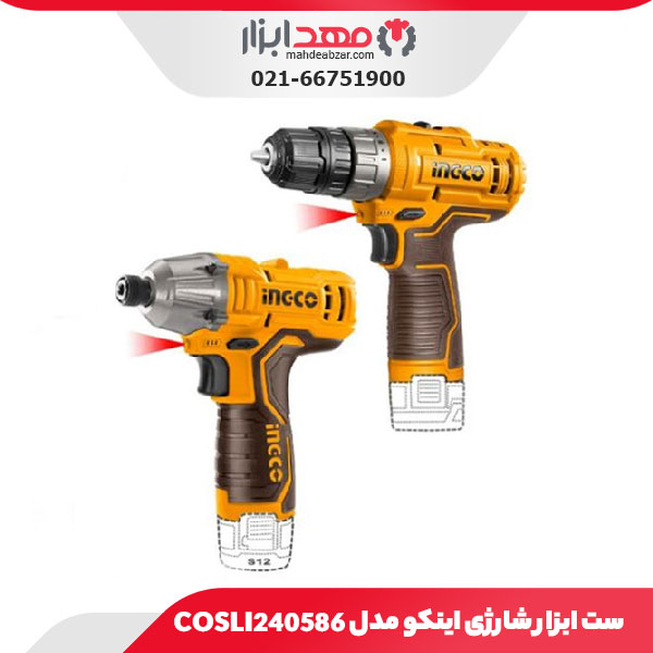 ست ابزار شارژی 12 ولت اینکو مدل COSLI240586