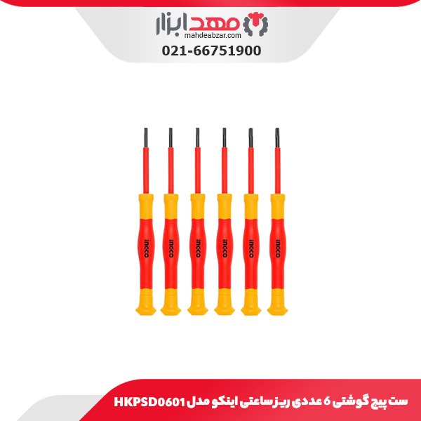 ست پیچ گوشتی 6 عددی ریز ساعتی اینکو مدل HKPSD0601