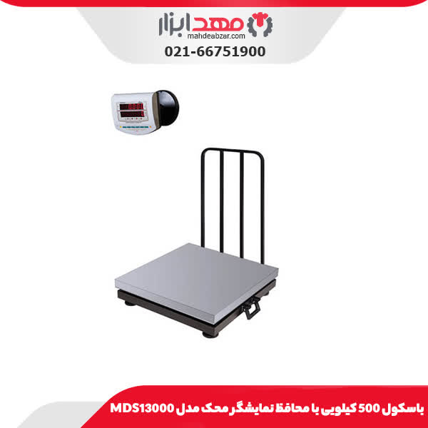 باسکول دیواری سینی استیل 500 کیلویی محک مدل MDS13000