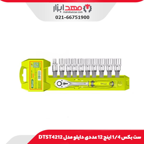 ست بکس 1/4 اینچ 12 عددی دایلو مدل DTST4212