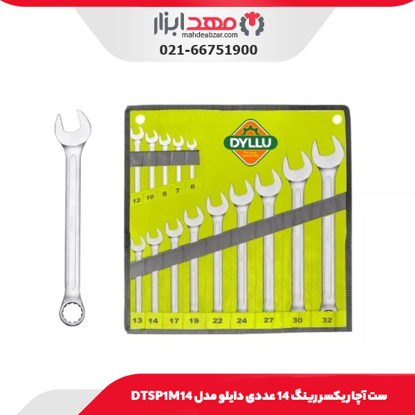 ست آچار یکسر رینگ 14 عددی دایلو مدل DTSP1M14