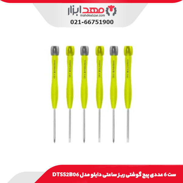 ست 6 عددی پیچ گوشتی ریز ساعتی دایلو مدل DTSS2B06