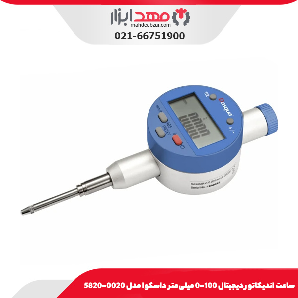 ساعت انديکاتور ديجيتال 100-0 میلی‌متر داسکوا مدل 0020-5820